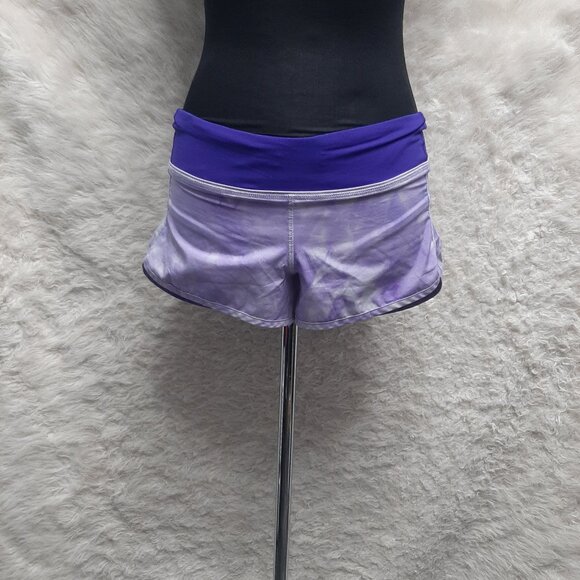 lululemon athletica Pants - Lululemon Run Speed Up Shorts Purple Bruised Berry Spray Tie Dye Size 2